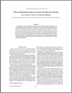 Fibrous nanoinclusions in massive rose quartz: The origin of rose coloration